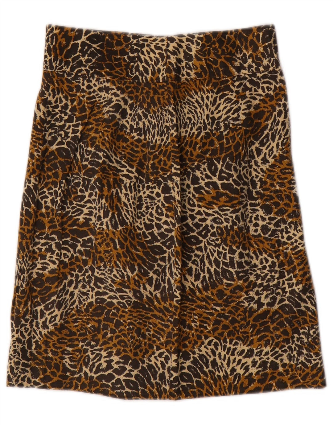 VINTAGE Womens 2 Piece Skirt Set UK 14 Medium W24  Brown Animal Print