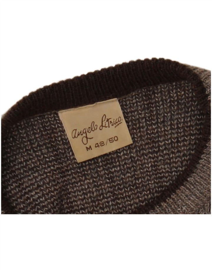 ANGELO LITRICO Mens Boat Neck Jumper Sweater IT 48/50 Medium Grey