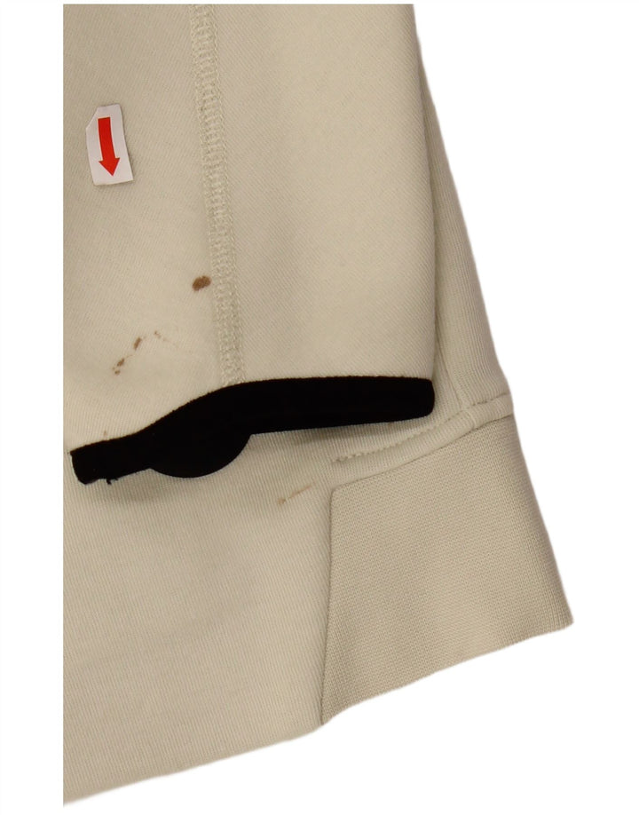 NIKE Boys Zip Hoodie Sweater 12-13 Years Large White Cotton