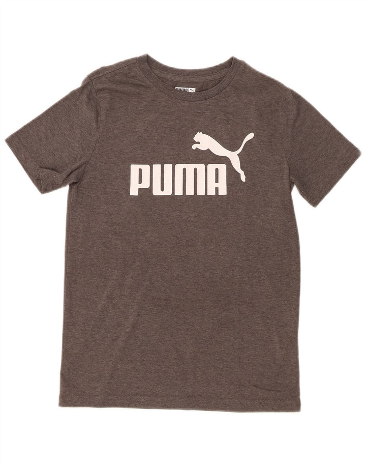 Puma Girls Graphic T-Shirt Top 10-11 Years Medium  Grey Cotton
