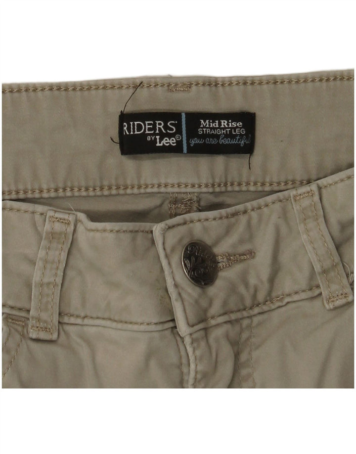 LEE Womens Riders Mid Rise Straight Casual Trousers W30 L28 Beige
