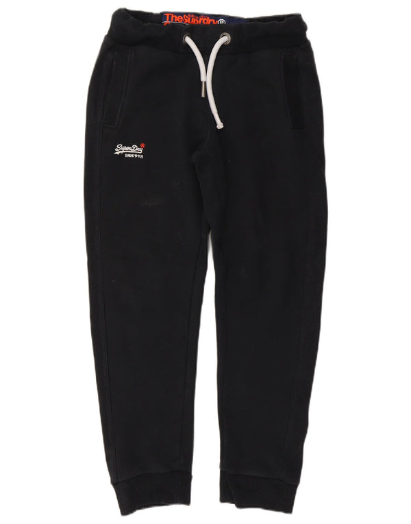Superdry Womens Tracksuit Trousers Joggers UK 14 Medium  Black Cotton