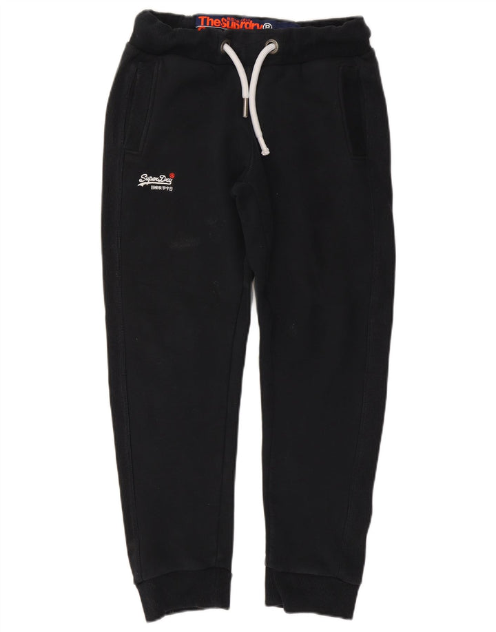 Superdry Womens Tracksuit Trousers Joggers UK 14 Medium  Black Cotton