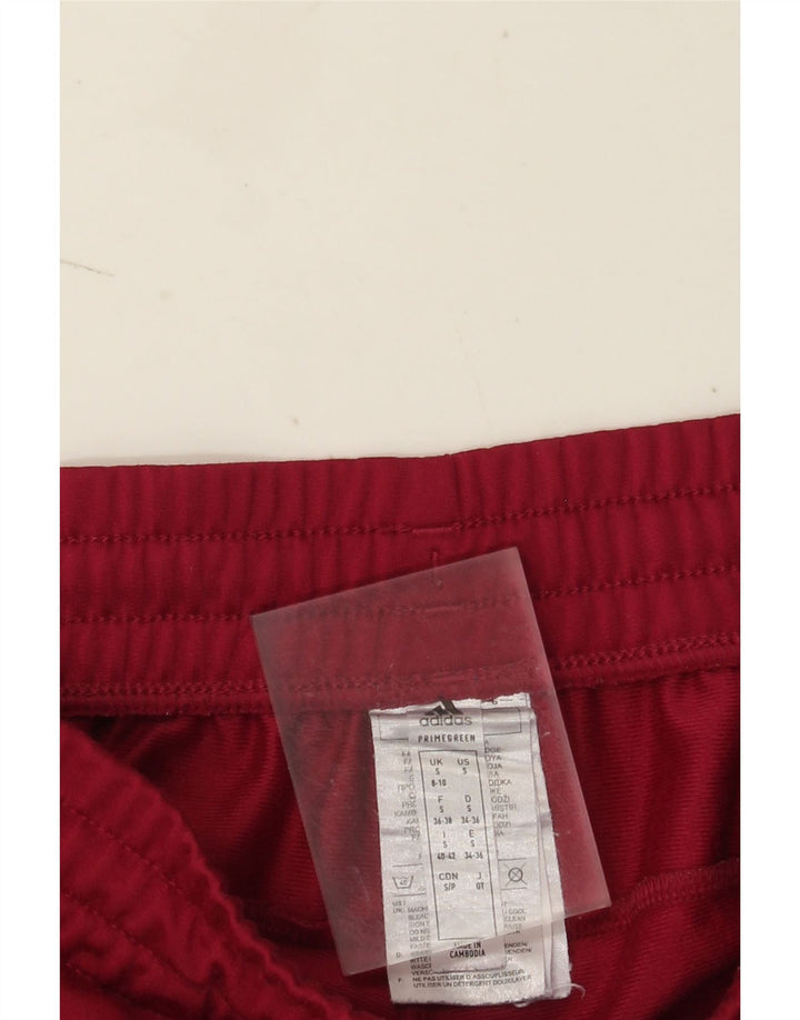 Adidas Womens Tracksuit Trousers UK 8/10 Small  Maroon Polyester