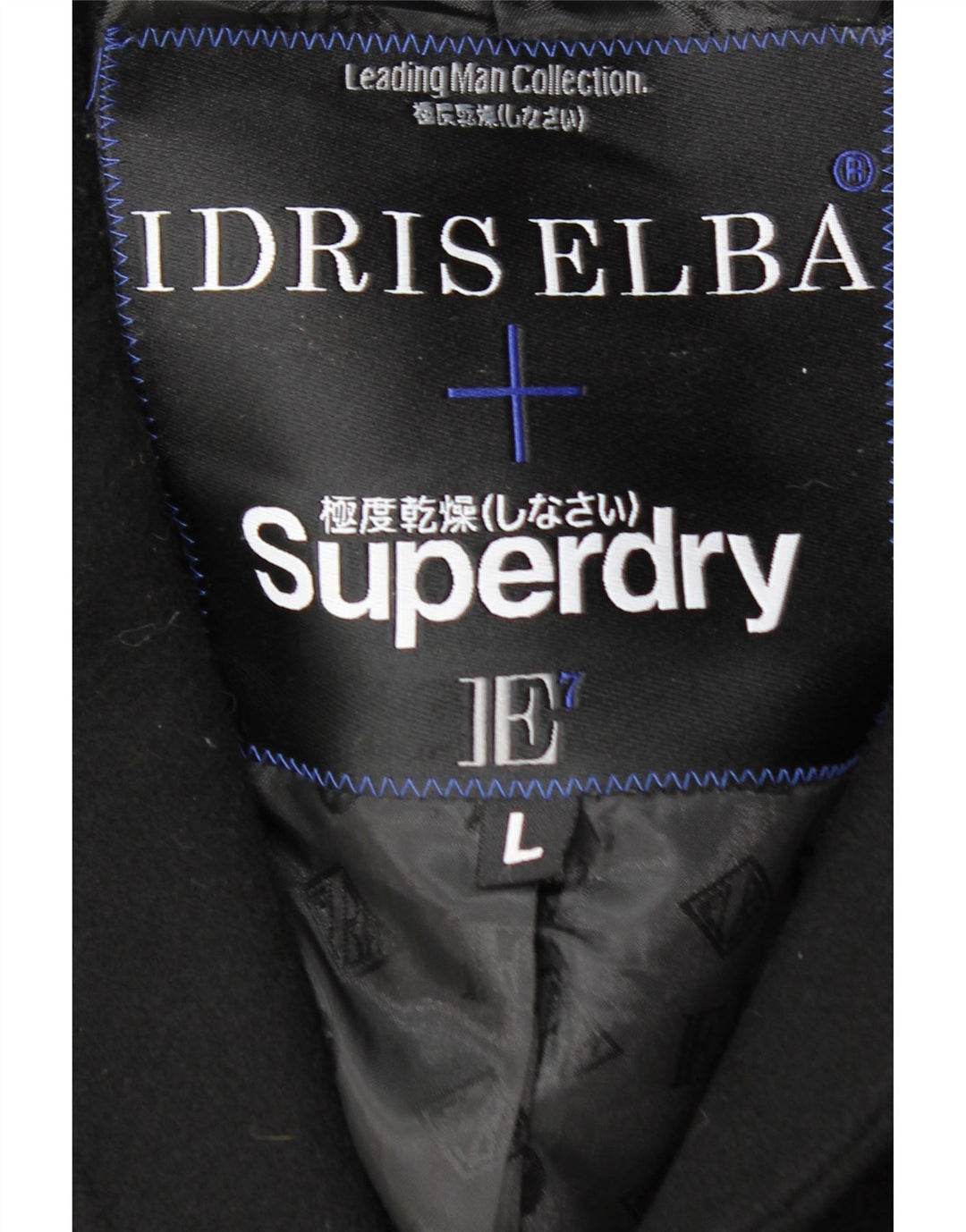 SUPERDRY Mens Overcoat UK 40 Large Black Wool