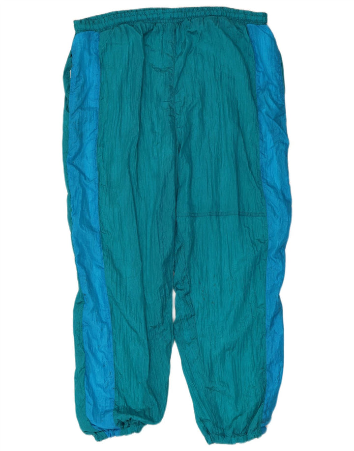 Vintage Mens Full Tracksuit XL  Blue Colourblock Nylon
