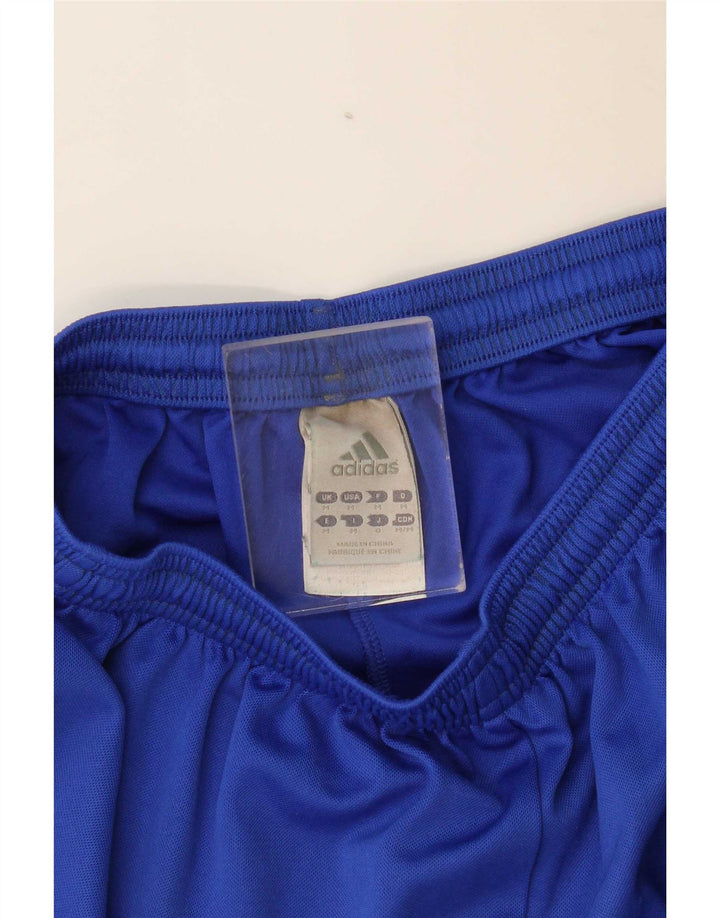 Adidas Mens Climalite Sport Shorts Medium  Blue Striped Polyester