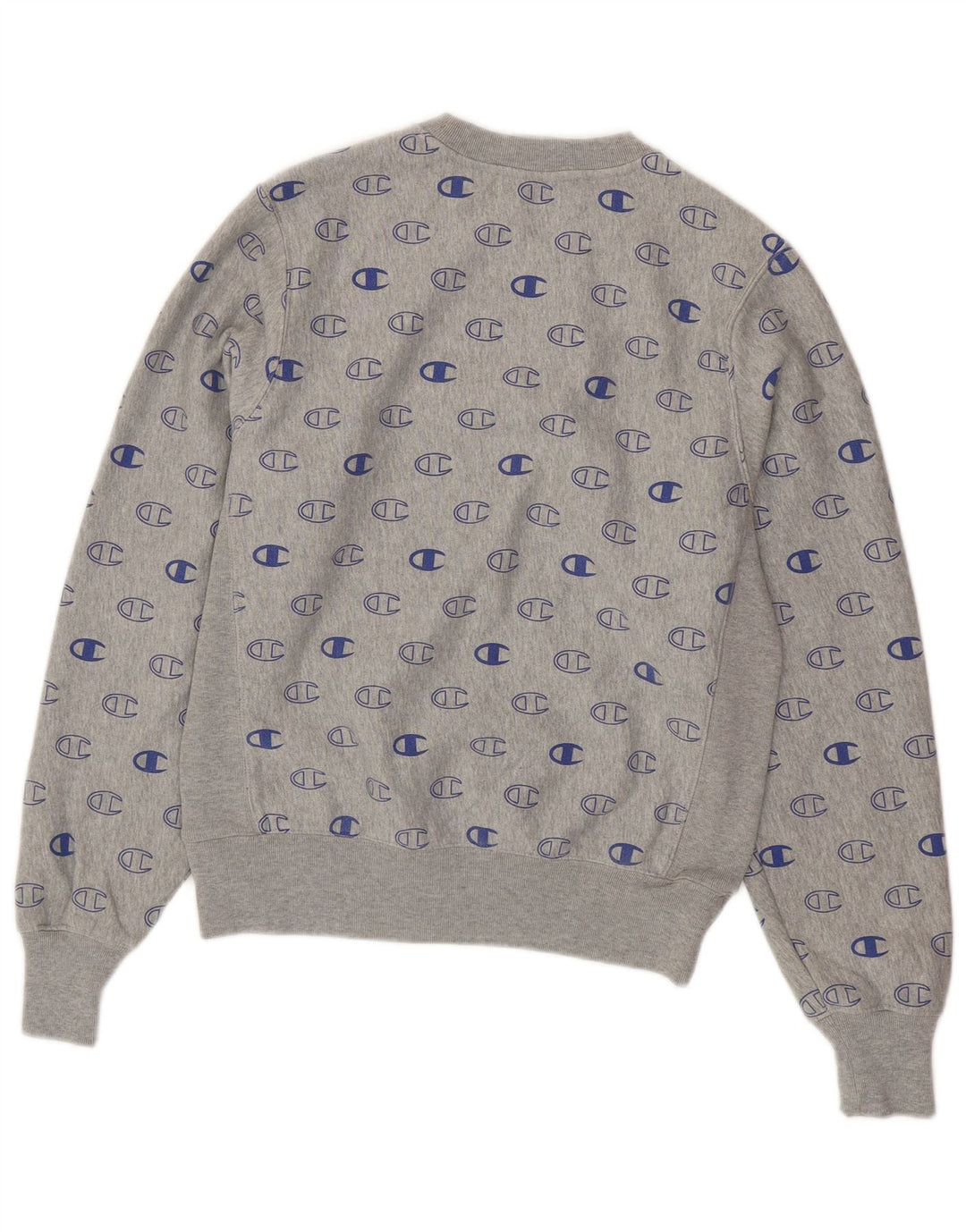 CHAMPION Womens Reverse Weave Oversized Sweatshirt Jumper UK 10 Small Grey