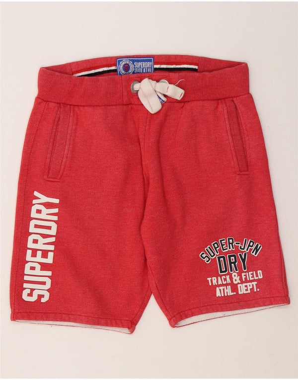 Superdry Mens Graphic Sport Shorts Large  Red Cotton