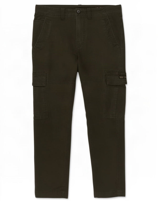Superdry Mens Slim Cargo Trousers W32 L30 Green Cotton