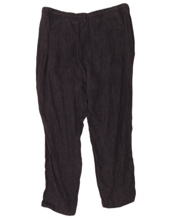 Marks & Spencer Womens Straight Chino Trousers UK 16 Large W34 L26 Grey