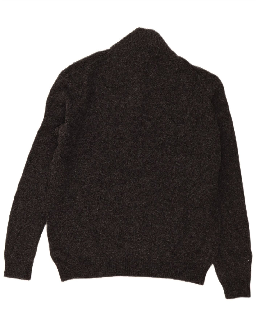 John Lewis Mens Zip Neck Jumper Sweater Medium Grey Merino Wool