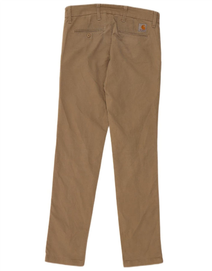 CARHARTT Mens Slim Chino Trousers W29 L32 Beige Cotton