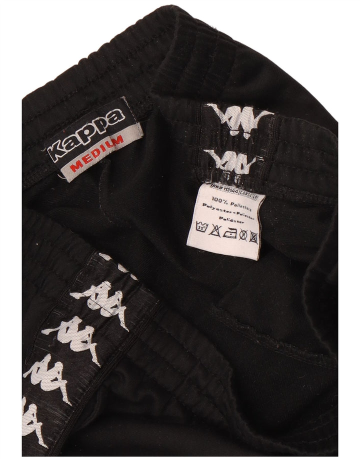 Kappa Mens Graphic Tracksuit Trousers Medium  Black Polyester