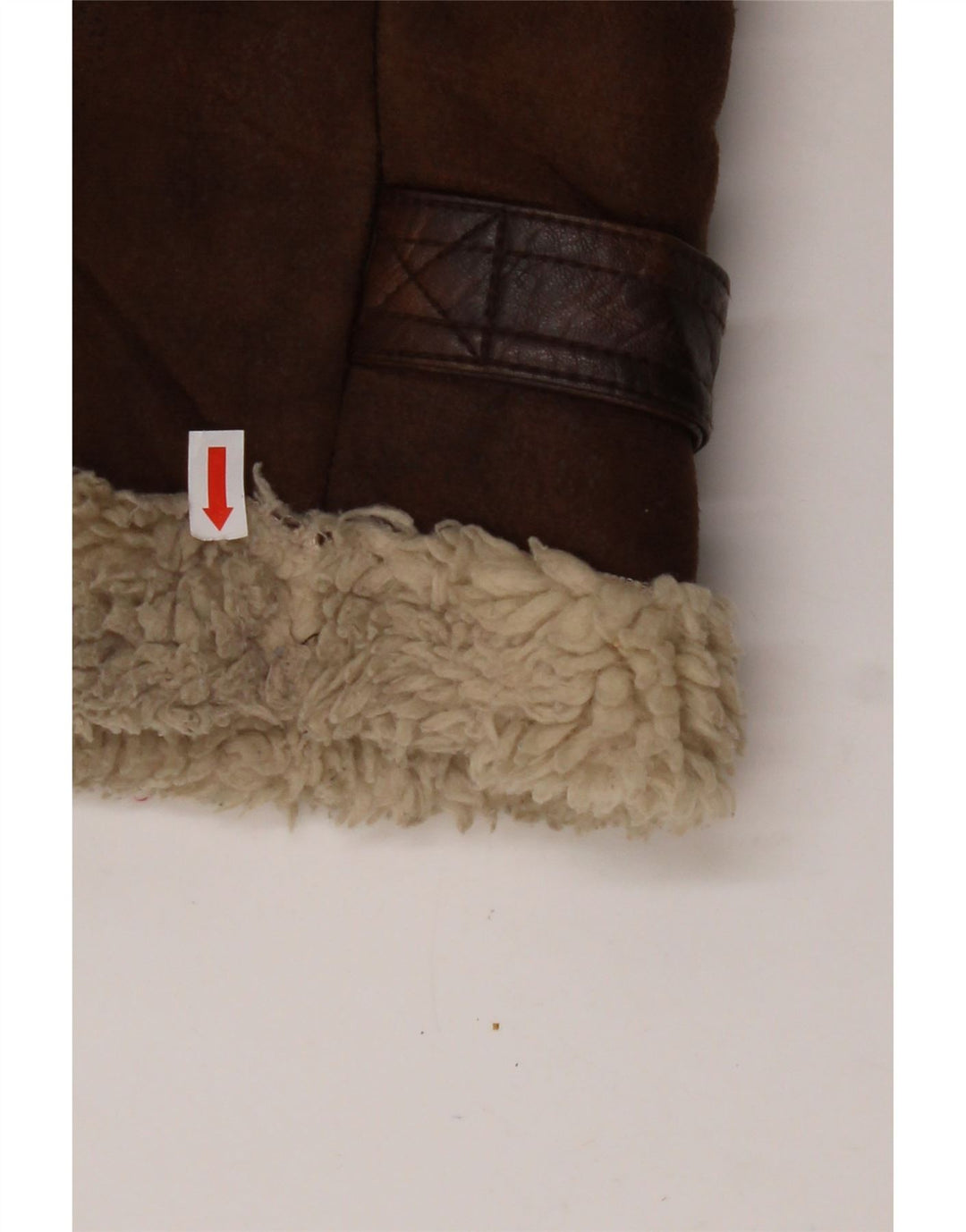 AERONAUTICA MILITARE Mens Flight Sherpa Jacket UK 36 Small Brown Polyester