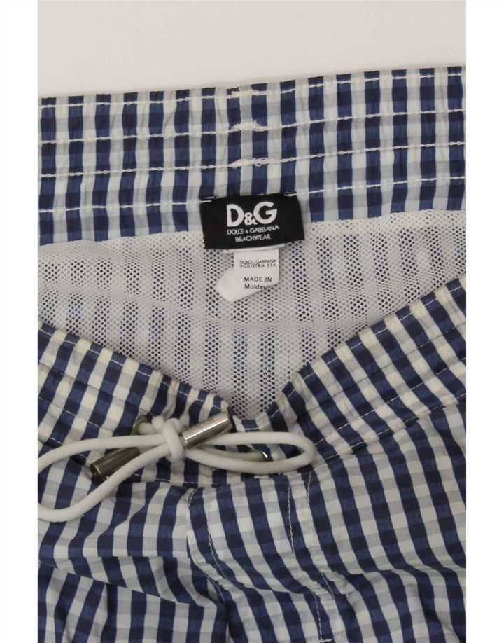 Dolce & Gabbana Mens Swimming Shorts Large Blue Check