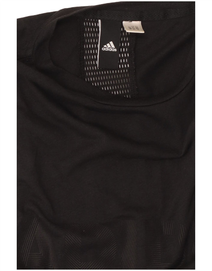 ADIDAS Womens Graphic Vest Top UK 8 Small Black