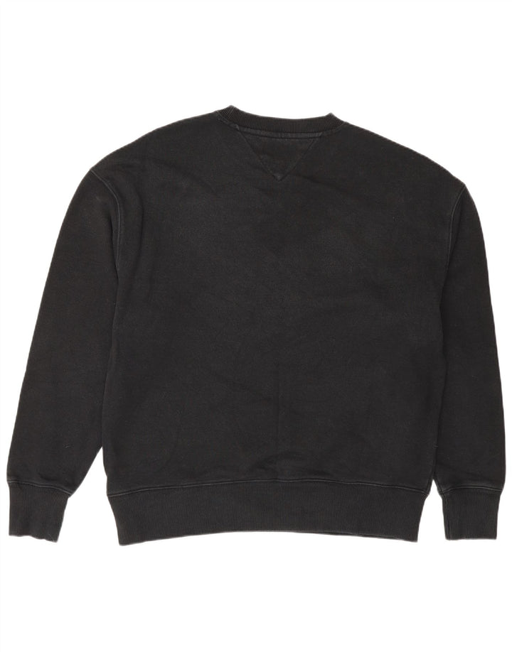 Tommy Hilfiger Mens Graphic Sweatshirt Jumper Small Black Colourblock