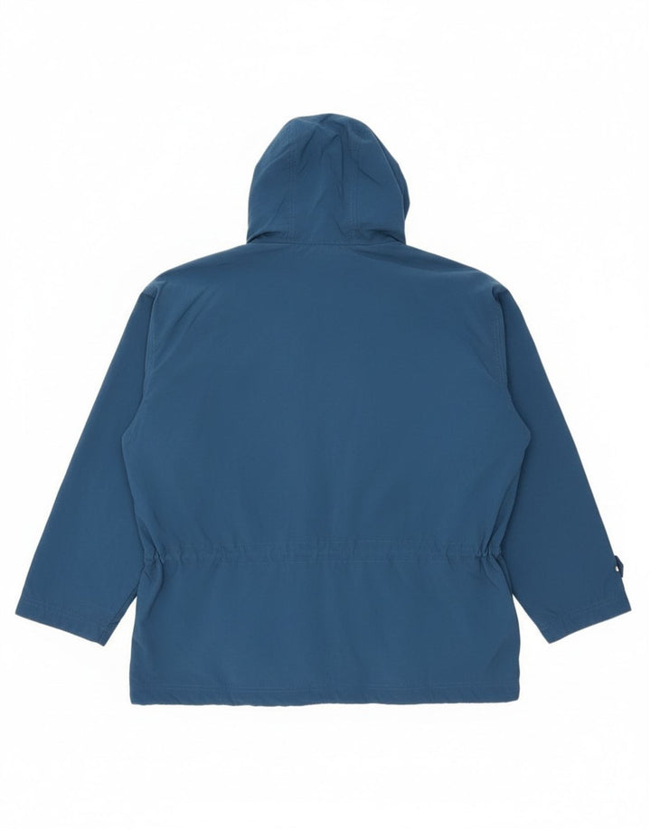 Diadora Womens Oversized Hooded Rain Jacket UK 14 Medium Blue Polyamide