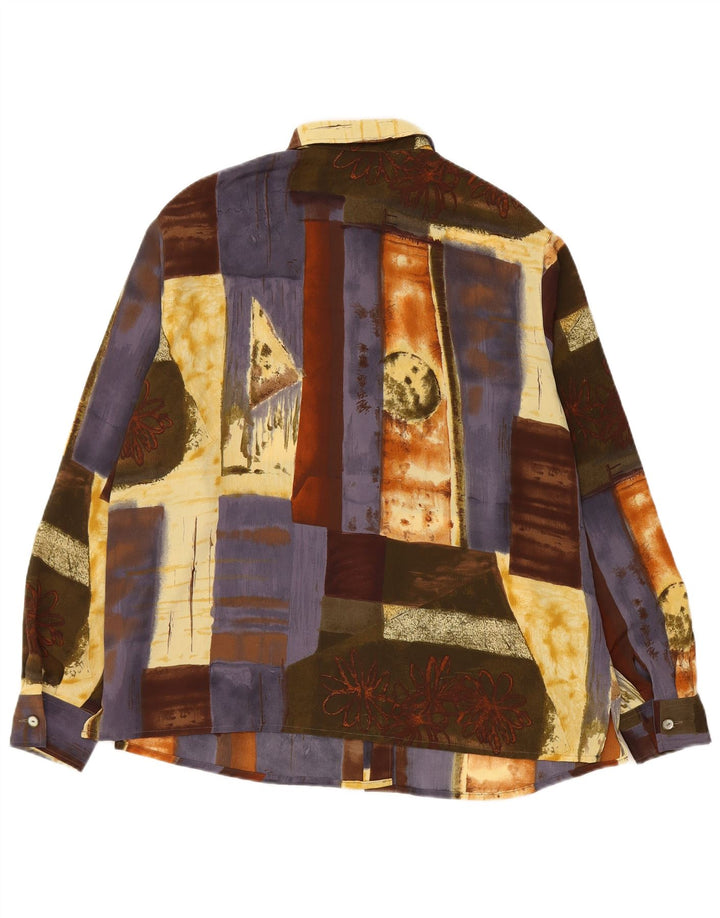Erto Womens Shirt Blouse EU 44 XL Multicoloured Patchwork Polyester