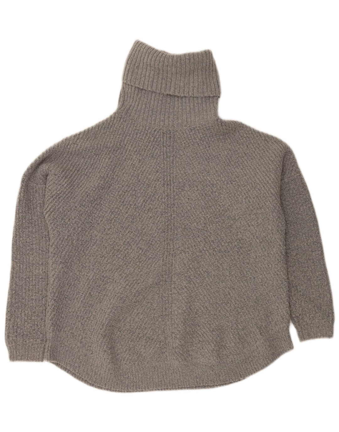 VINTAGE Womens Oversized Roll Neck Jumper Sweater UK 16 Large  Grey