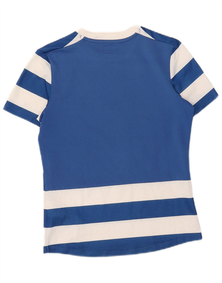 Umbro Boys T-Shirt Top 9-10 Years Medium Blue Striped Polyester