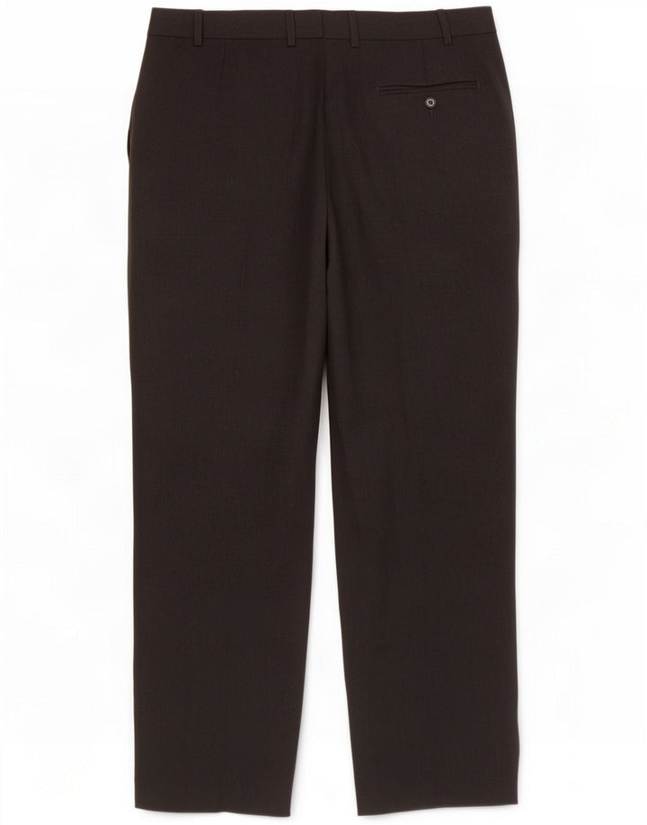 Marks & Spencer Mens Pegged Regular Suit Trousers W38 L29 Grey Polyester