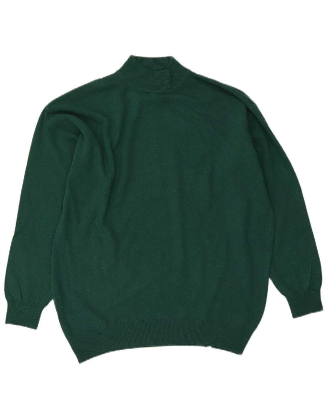 Sisley Mens Turtle Neck Jumper Sweater Large Green