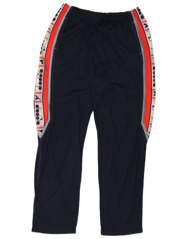 Diadora Mens Graphic Tracksuit Trousers UK 48 Medium  Navy Blue Colourblock