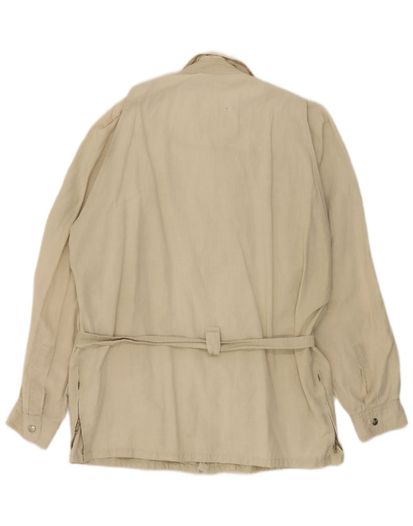 Vintage Womens Utility Jacket UK 16 Large Beige