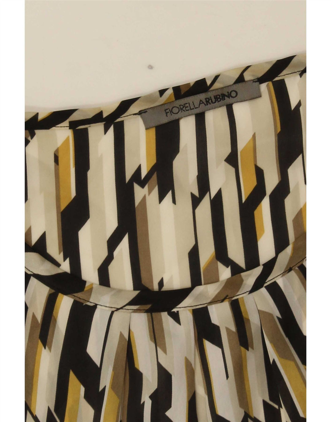 Fiorella Rubino Womens Blouse Top UK 12 Medium Multicoloured Geometric