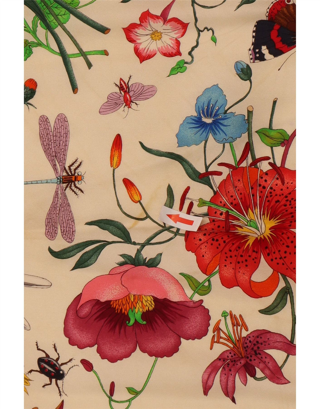 Gucci Womens Graphic Square Scarf One Size Multicoloured Floral Designer