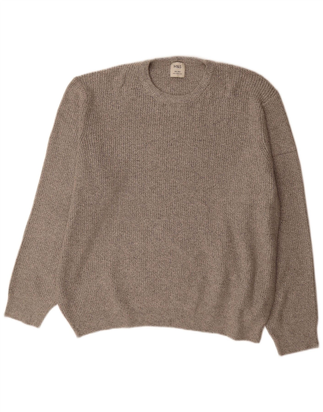 Marks & Spencer Mens Crew Neck Jumper Sweater 3XL Grey Polyamide