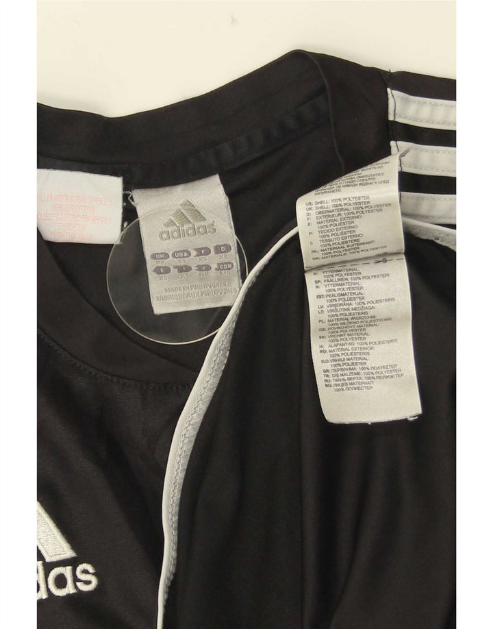 Adidas Mens T-Shirt Top XS Black Striped Polyester