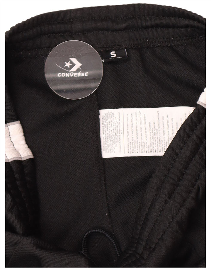 Converse Womens Tracksuit Trousers UK 8 Small Black Colourblock Polyester