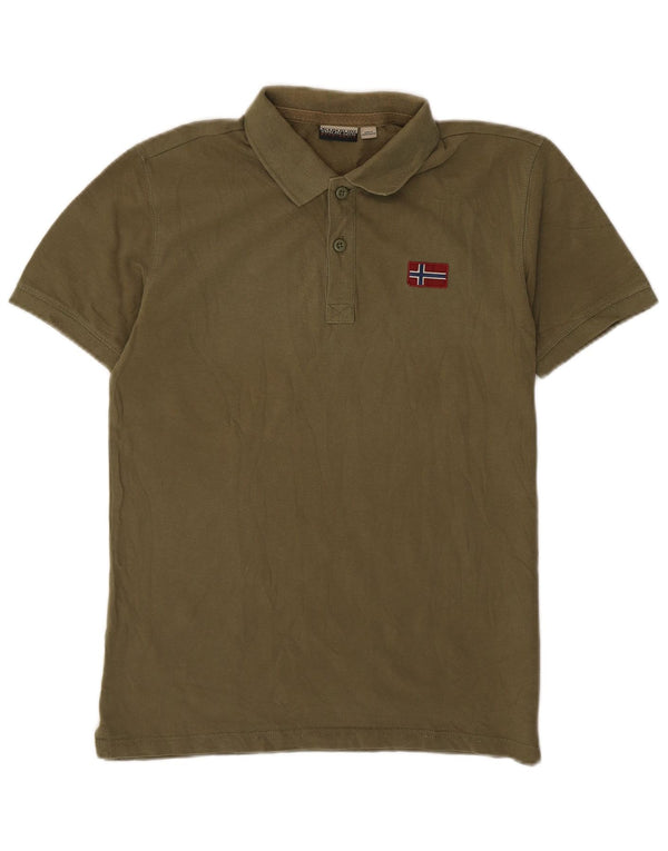 Napapijri Mens Geographic Polo Shirt Medium Khaki
