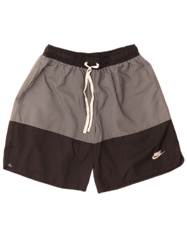 Nike Mens Swimming Shorts Medium Grey Colourblock Polyester