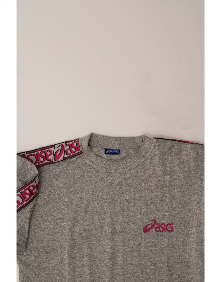 ASICS Mens Graphic T-Shirt Top Medium Grey Cotton Vintage Asics and Second-Hand Asics from Messina Hembry 