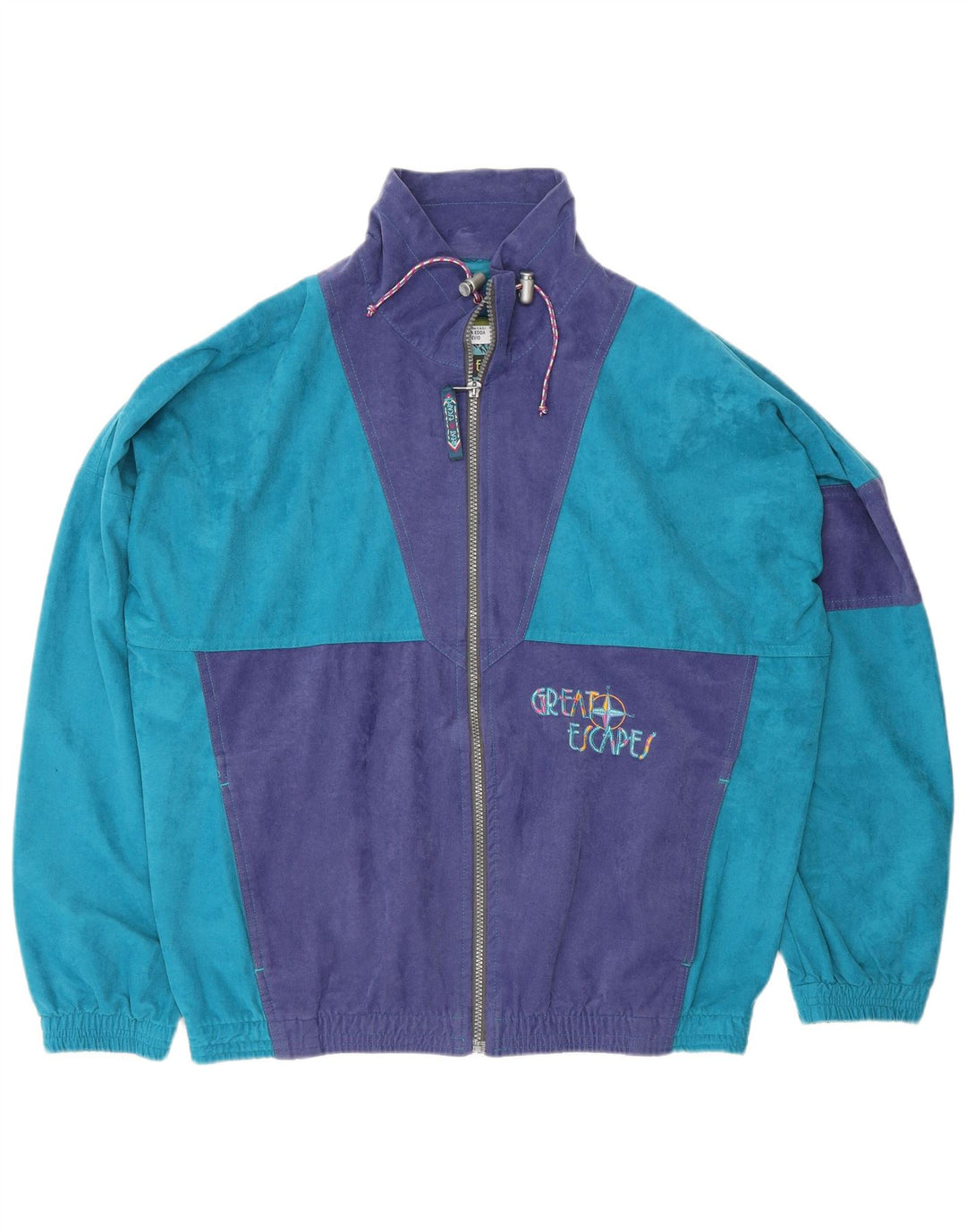 Great Escapes Mens Tracksuit Top Jacket IT 48 Medium Blue Colourblock