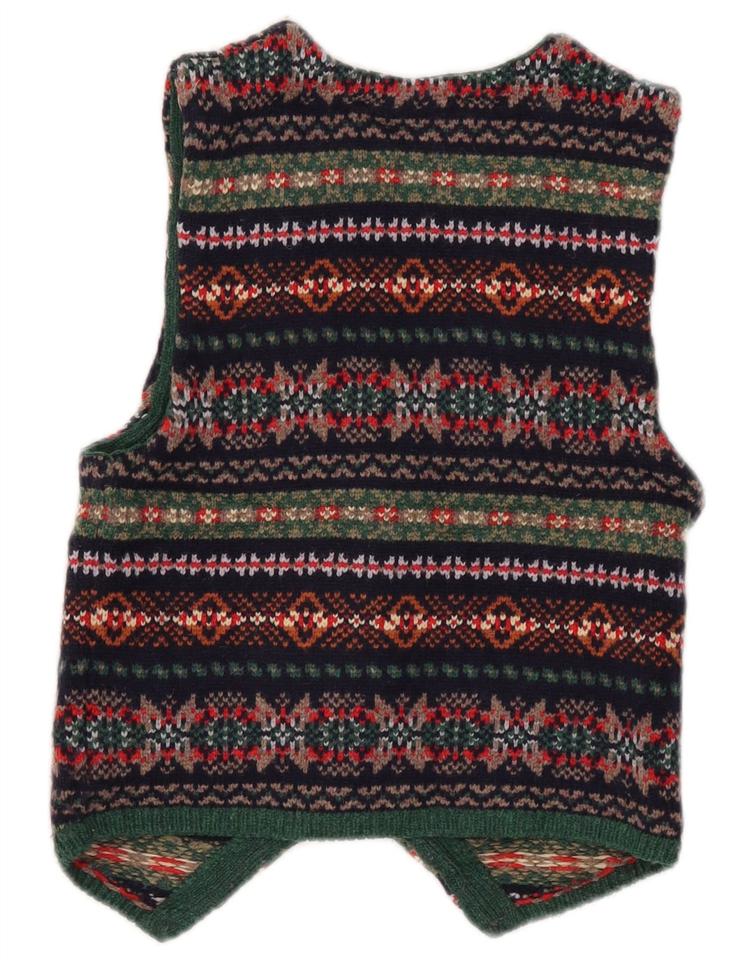 Zara Womens Crop Waistcoat UK 8 Small Multicoloured Geometric Wool