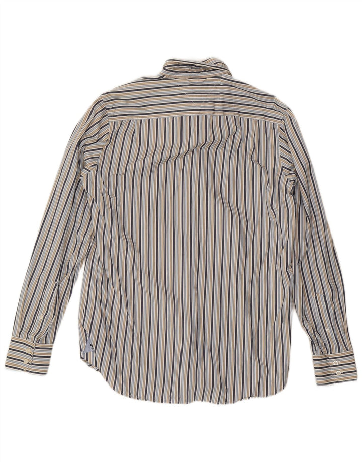 TOMMY HILFIGER Mens Shirt Small Blue Striped Cotton