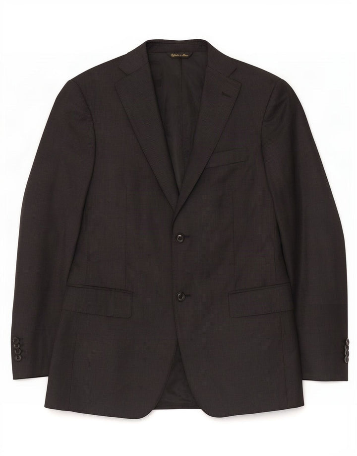 Loro Piana Mens 2 Button Blazer Jacket IT 48 Medium Black Virgin Wool