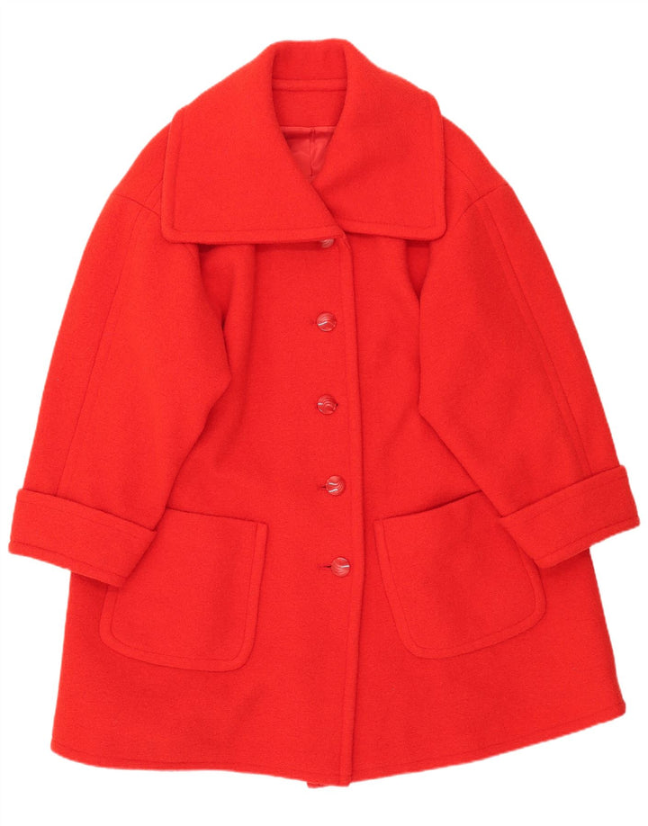 Vintage Womens Overcoat UK 20 2XL Red