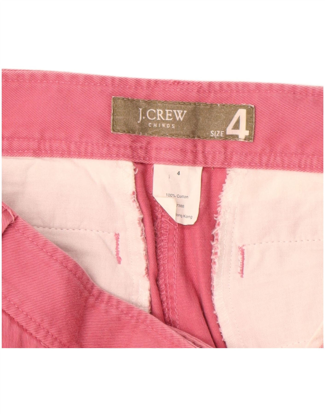 J. CREW Womens Straight Chino Trousers US 4 Small W28 L26 Pink Cotton