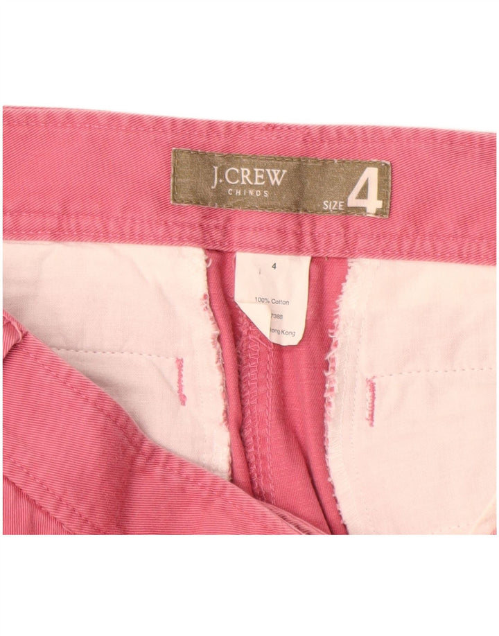 J. CREW Womens Straight Chino Trousers US 4 Small W28 L26 Pink Cotton