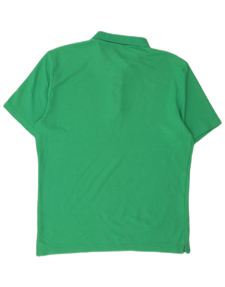 CALVIN KLEIN Mens Polo Shirt Large Green Cotton