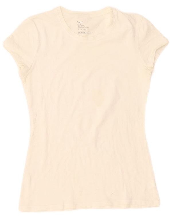 Gap Womens T-Shirt Top UK 10 Small White Cotton