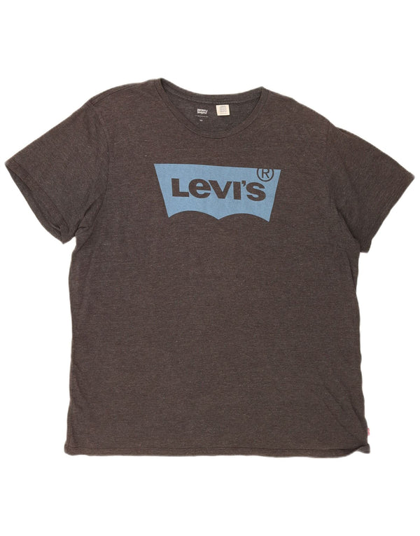 LEVI'S Mens Graphic T-Shirt Top 2XL Grey