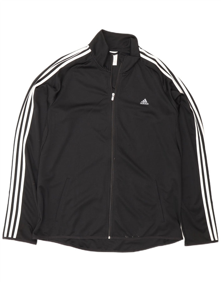 Adidas Mens Climalite Tracksuit Top Jacket 2XL Black Polyester
