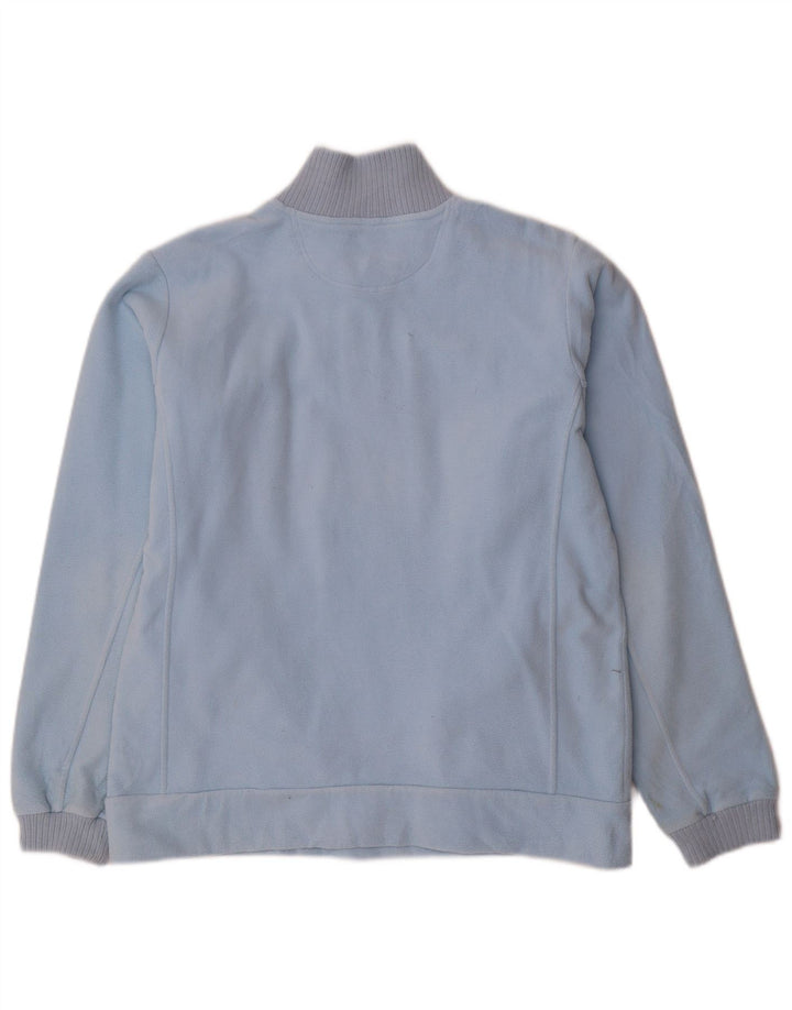 Champion Womens Zip Neck Fleece Jumper UK 16 Large Blue Polyester